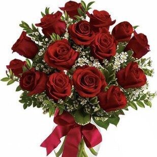 15 red roses with greenery | Flower Delivery Novocheboksarsk